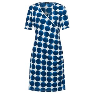 MORE & MORE Šaty 'Big Dots'  modrá / bílá