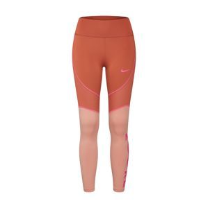 NIKE Sportovní kalhoty 'W NK ALL-IN 7_8 TGHT SD'  hnědá / pink