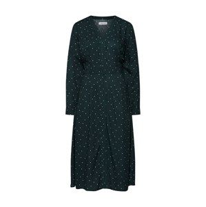 EDITED Košilové šaty 'Sallie'  béžová / tmavě zelená