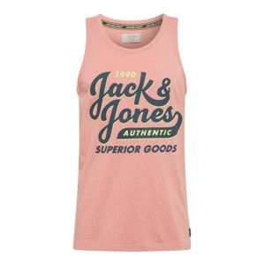 JACK & JONES Tričko 'JORBRANDING'  svítivě žlutá / růžová / černá