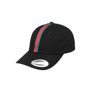 Flexfit Kšiltovka 'Stripe Dad Hat'  zelená / červená / černá
