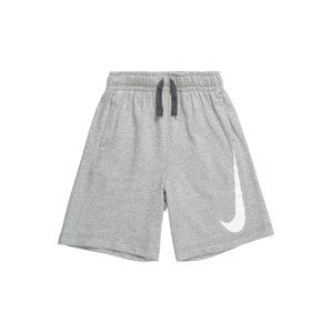 Nike Sportswear Kalhoty 'Swoosh FT'  světle šedá / bílá