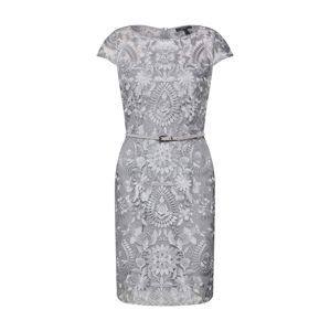 Esprit Collection Koktejlové šaty 'Paisley Floral'  stříbrná