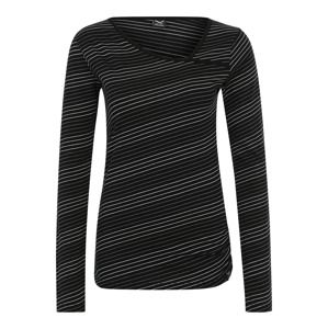 Iriedaily Tričko 'Asym Stripe 4'  černá / bílá