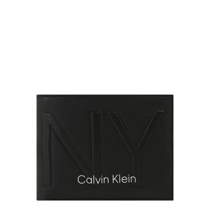 Calvin Klein Peněženka 'NY SHAPED 5CC W/ COIN'  černá