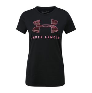 UNDER ARMOUR Funkční tričko 'Tech Sportstyle Graphic SSC'  černá / pink