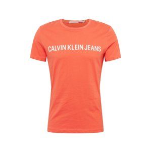 Calvin Klein Jeans Tričko  korálová / bílá