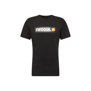 Nike Sportswear Tričko 'Swoosh'  bílá / tmavě oranžová / černá