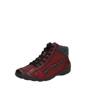 RIEKER Šněrovací boty 'L6543'  tmavě šedá / červená