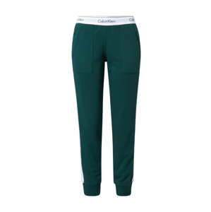 Calvin Klein Underwear Pyžamové kalhoty 'JOGGER'  zelená / bílá