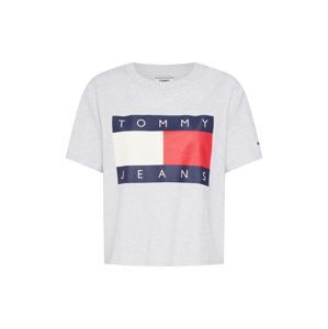 Tommy Jeans Tričko 'TJW TOMMY FLAG TEE'  světle šedá