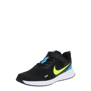 NIKE Sportovní boty 'Revolution 5'  černá / modrá / svítivě žlutá