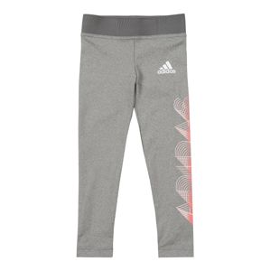 ADIDAS PERFORMANCE Sportovní kalhoty  šedý melír / bílá / oranžově červená