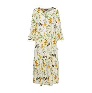 OBJECT Letní šaty 'FLORESSA'  krémová / žlutá / zelená