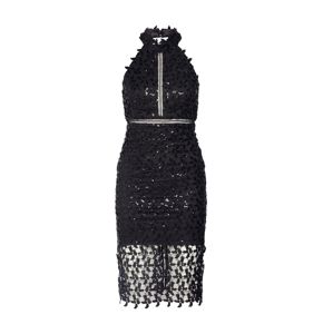 Bardot Koktejlové šaty 'SEQUIN LEAF'  černá