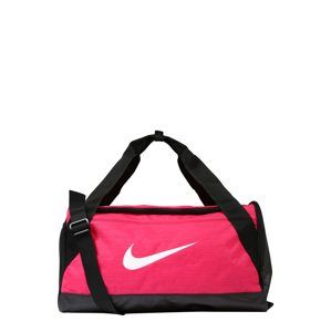 NIKE Sportovní taška 'Brasilia (Small)'  pink / černá / bílá