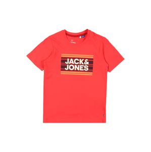 Jack & Jones Junior Tričko  červená / bílá / burgundská červeň