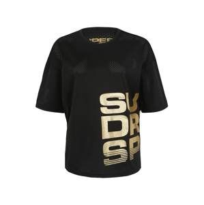 Superdry Funkční tričko 'Bolt'  zlatá / černá