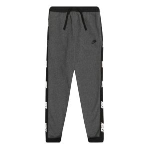 Nike Sportswear Kalhoty  černá / tmavě šedá / bílá