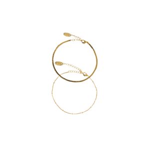 Orelia Náramek 'Satellite flat curb bracelet'  zlatá