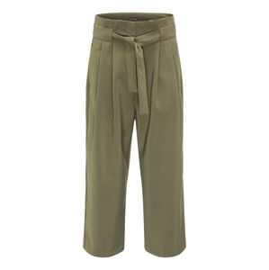 BROADWAY NYC FASHION Kalhoty se sklady v pase 'ODINA'  tmavě zelená