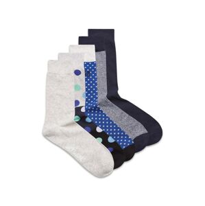 JACK & JONES Ponožky  šedý melír / tmavě modrá / modrá / azurová modrá