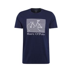 Marc O'Polo Tričko 'Organic'  bílá / tmavě modrá