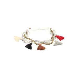 Blond ACCESSORIES Náramek 'Tassel love bracelet'  mix barev / bílá