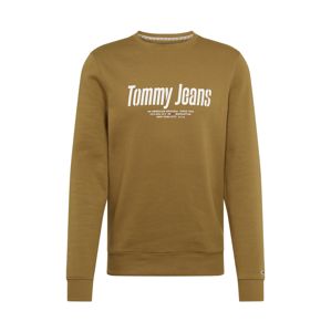 Tommy Jeans Mikina 'TJM ESSENTIAL GRAPHIC CREW'  olivová