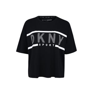DKNY Sport Funkční tričko 'CROPPED LOGO TEE'  černá