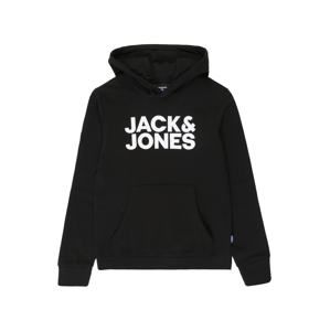 Jack & Jones Junior Mikina 'ECORP'  černá / bílá