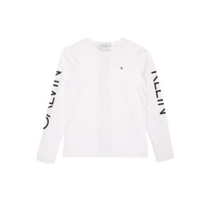 Calvin Klein Jeans Tričko 'HERO LOGO LS T-SHIRT'  bílá