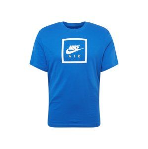 Nike Sportswear Tričko 'AIR'  modrá / bílá