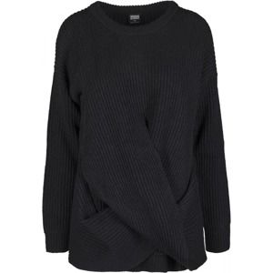 Urban Classics Curvy Svetr 'Ladies Wrapped Sweater'  černá