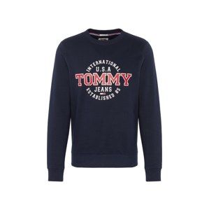 Tommy Jeans Mikina 'TJM CIRCULAR CREW'  tmavě modrá / červená / bílá