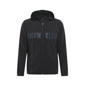 Calvin Klein Performance Sportovní mikina s kapucí  černá / noční modrá