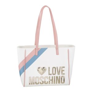 Love Moschino Nákupní taška  bílá / růžová / světlemodrá / zlatá
