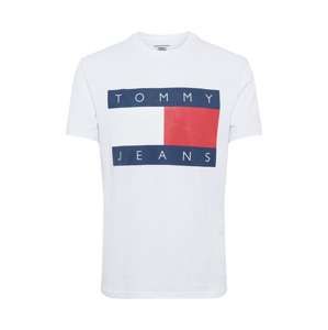 Tommy Jeans Tričko 'FLAG TEE'  tmavě modrá / bílá
