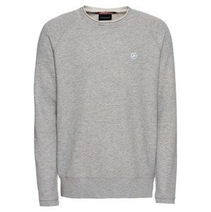 SCOTCH & SODA Mikina 'Ams Blauw long sleeve in light sweat and cut off details'  šedá