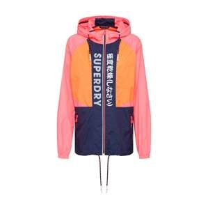 Superdry Přechodná bunda  námořnická modř / oranžová / pink