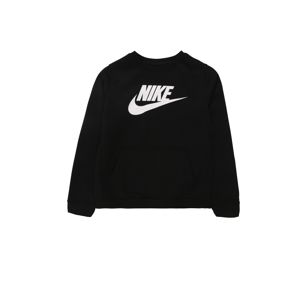 Nike Sportswear Mikina 'B NSW CLUB + HBR CREW'  černá / bílá