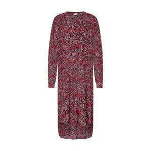 JACQUELINE De YONG Košilové šaty 'FARHANA'  vínově červená / světle červená