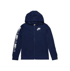 Nike Sportswear Mikina s kapucí  tmavě modrá / bílá