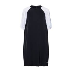 Calvin Klein Jeans Šaty 'COLOR BLOCK T SHIRT DRESS'  černá / bílá