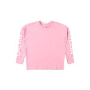Calvin Klein Jeans Tričko 'LONG SLEEVE LOGO GIRLS TEE'  pink