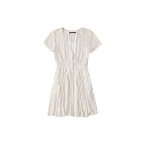 Abercrombie & Fitch Košilové šaty  béžová / bílá