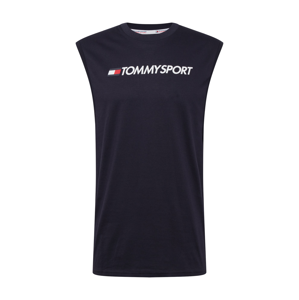 Tommy Sport Funkční tričko  tmavě modrá / bílá