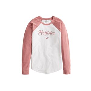 HOLLISTER Tričko  bílá / pink