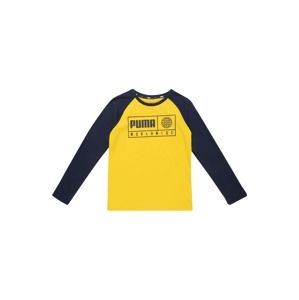 PUMA Funkční tričko 'Alpha Graphic'  námořnická modř / žlutá