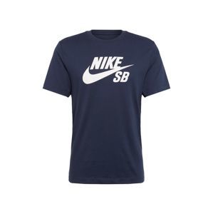 Nike SB Funkční tričko  tmavě modrá / bílá